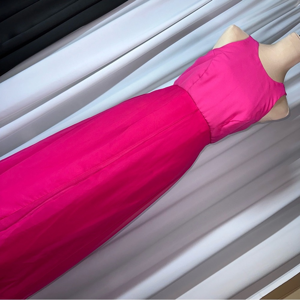 Vtg Y2K Hot Pink Dress Sz 6 Rhinestone Buttons Fairy Princess Hoco Prom Sparkle